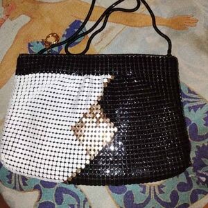 Brand New Elegant Black and White Sequin Clutch